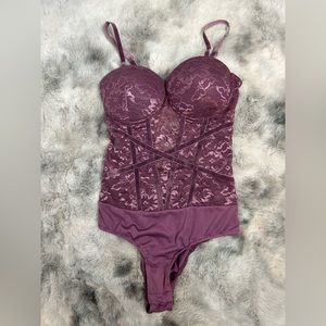 Purple lace lingerie